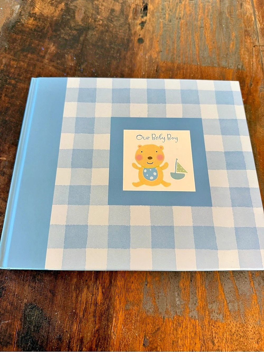 Hallmark Our Baby Boy Baby Keepsake Journal in Blue & White Like New